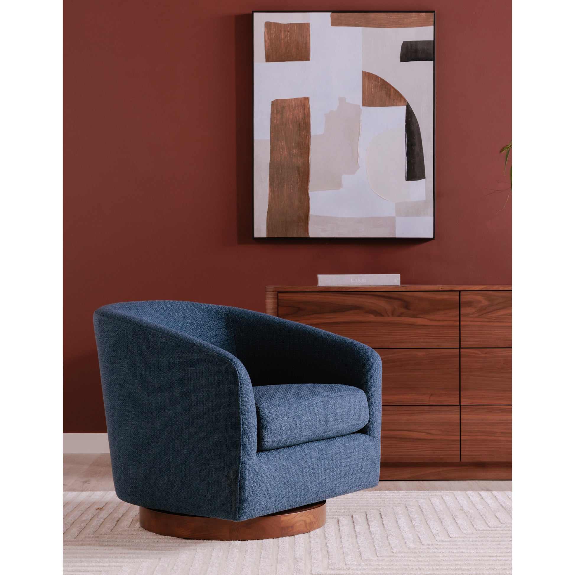 Oscy Swivel Chair Dark Atlantic by Moe's Home Collection - view 3