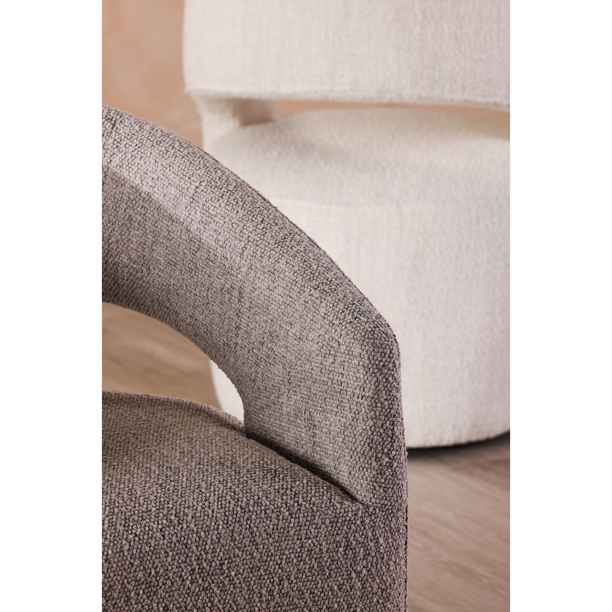 Barrow Rolling Dining Chair Grey Storm by Moe's Home Collection - view 2