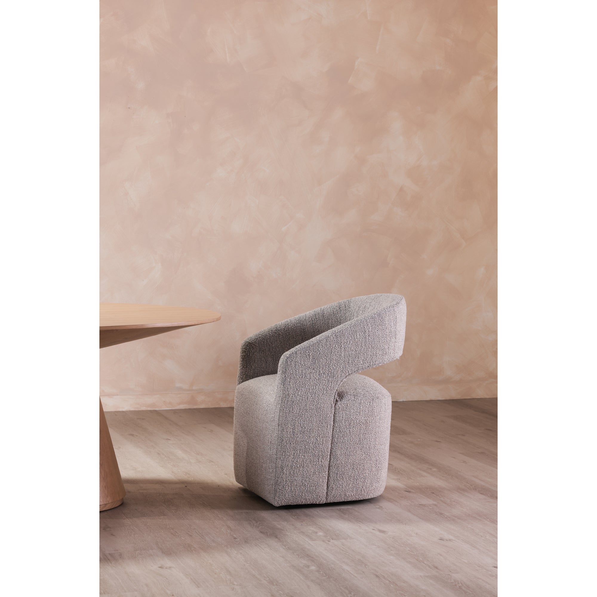 Barrow Rolling Dining Chair Grey Storm by Moe's Home Collection - view 3