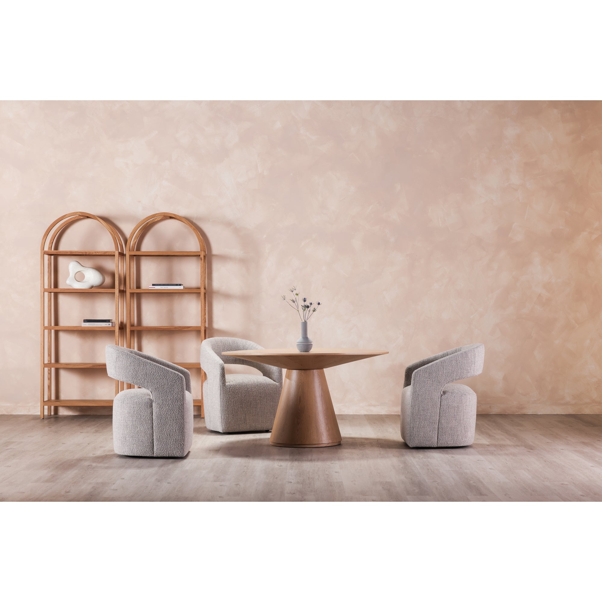 Barrow Rolling Dining Chair Grey Storm by Moe's Home Collection - view 4