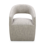 Barrow Rolling Dining Chair Grey Storm by Moe's Home Collection