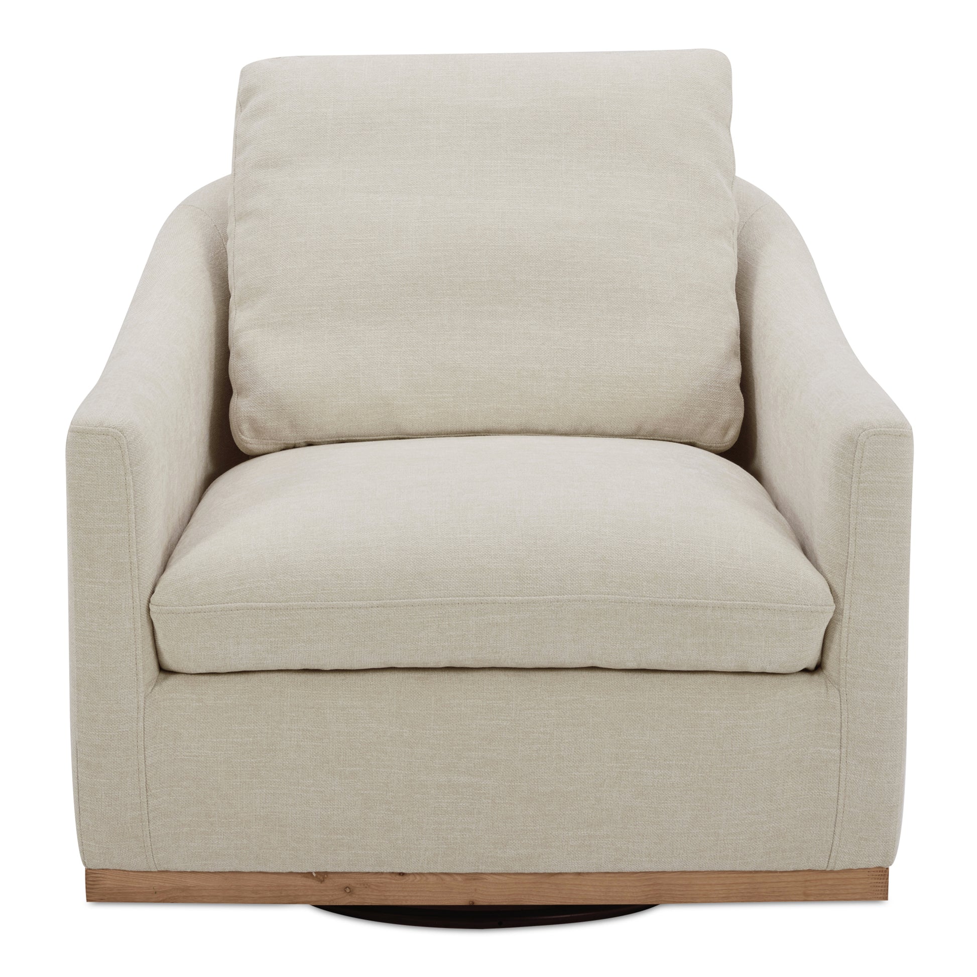 Linden Swivel Chair Soft Beige by Moe's Home Collection