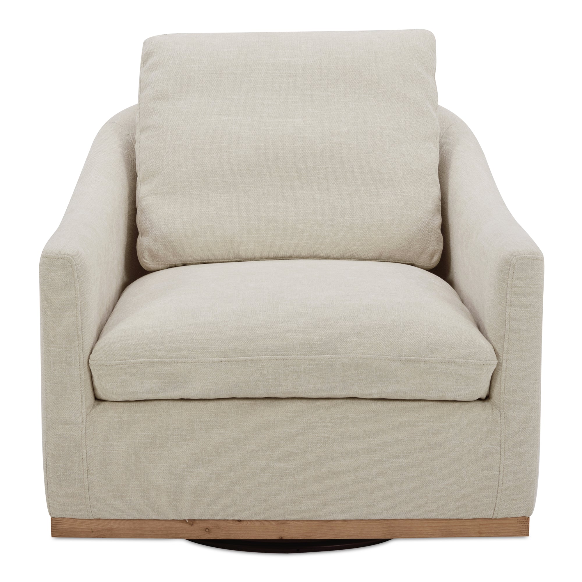 Linden Swivel Chair Soft Beige by Moe's Home Collection