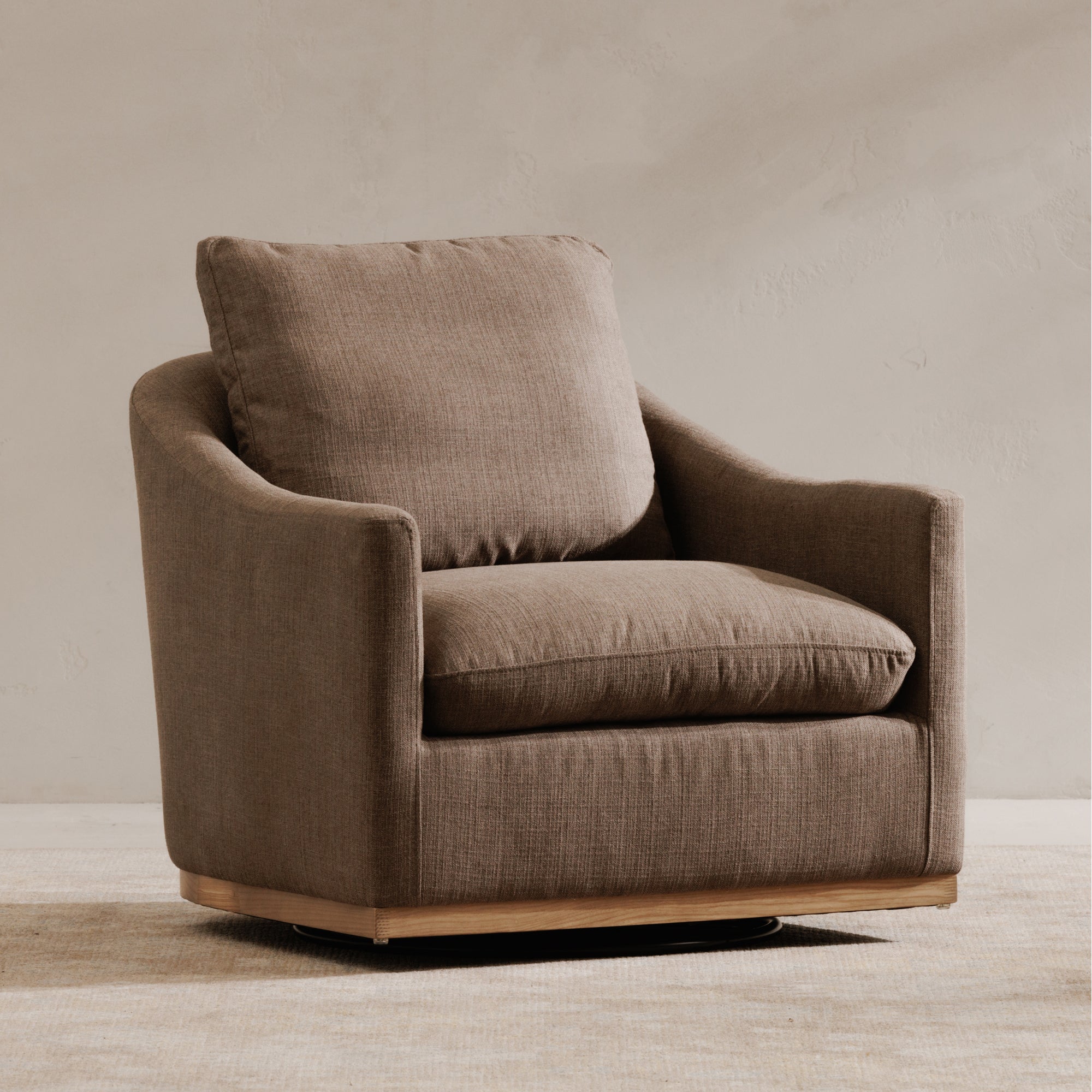Linden Swivel Chair Soft Taupe by Moe's Home Collection - view 2