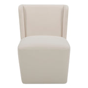 Cormac Rolling Dining Chair Cream by Moe's Home Collection
