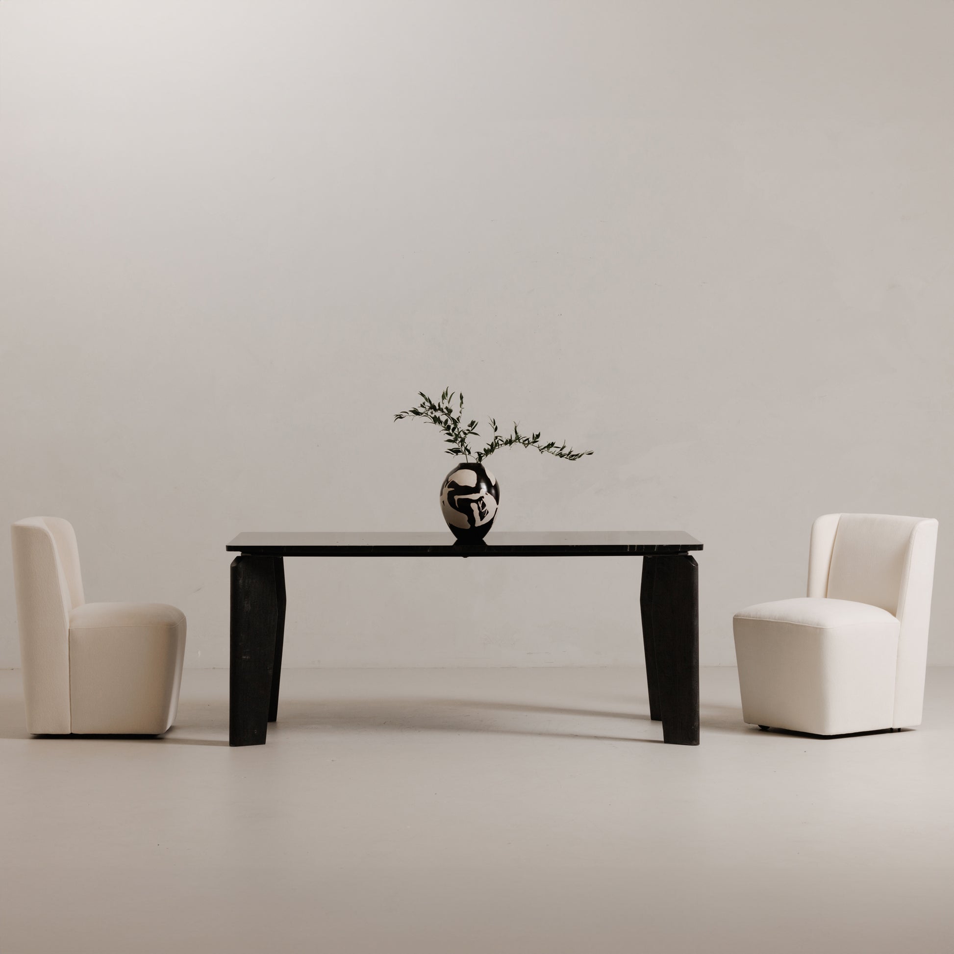 Cormac Rolling Dining Chair Cream by Moe's Home Collection - view 6