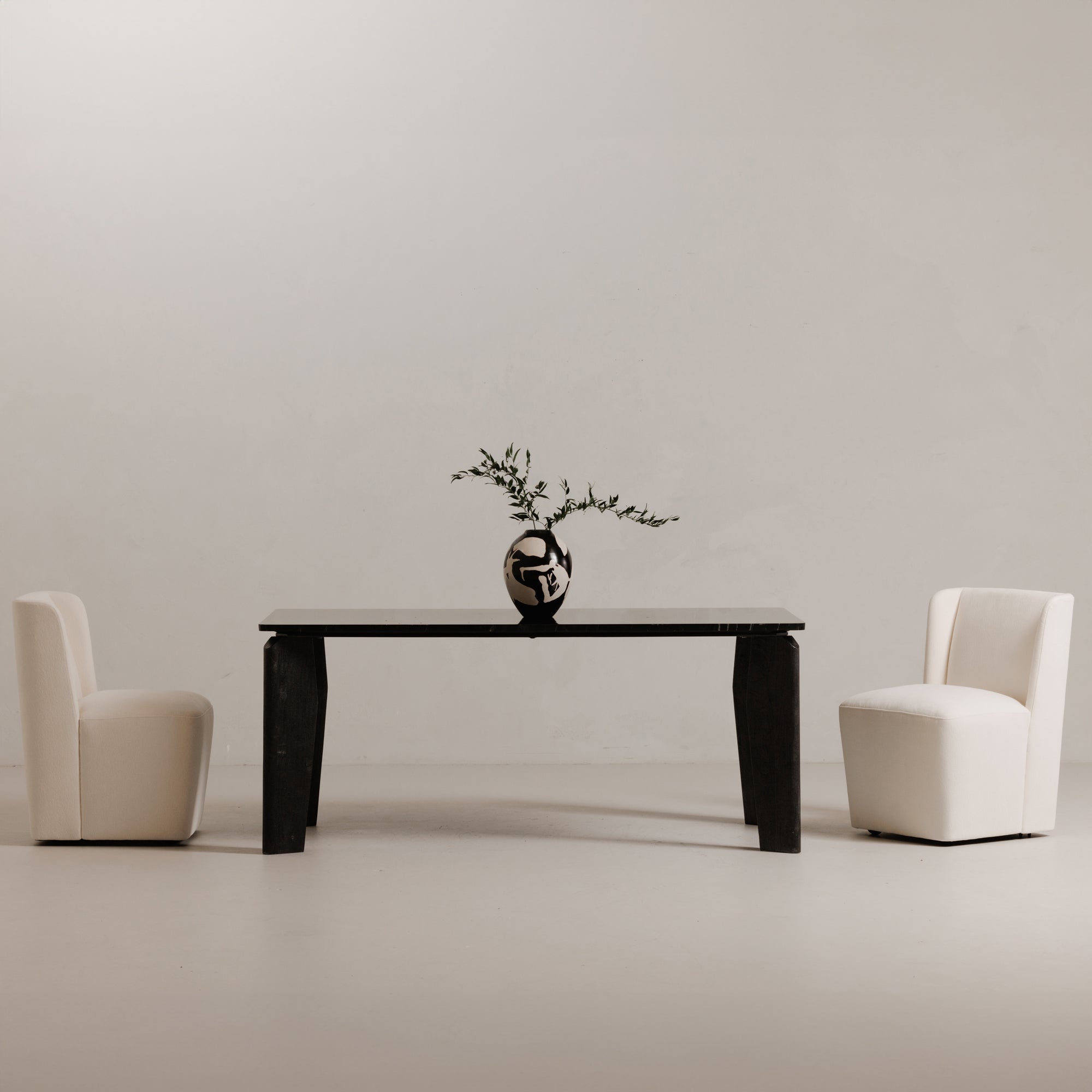 Cormac Rolling Dining Chair Cream by Moe's Home Collection - view 6