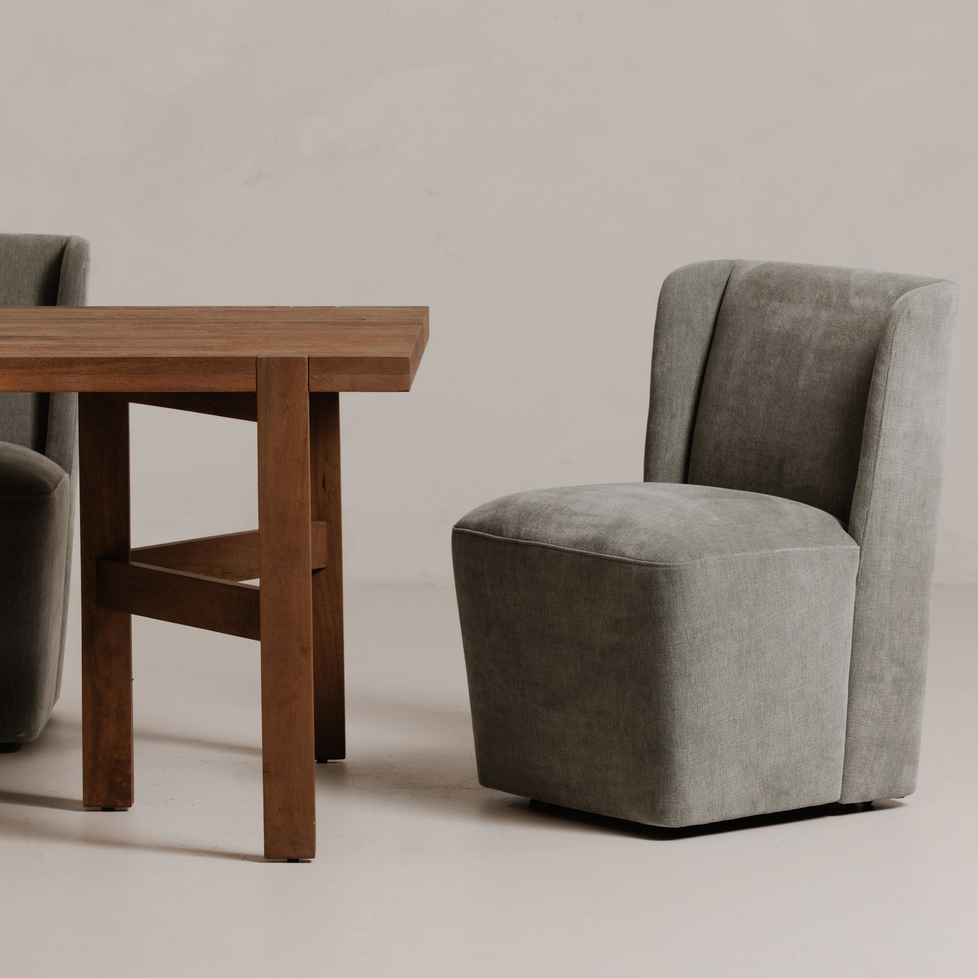 Cormac Rolling Dining Chair Slate Green by Moe's Home Collection - view 5