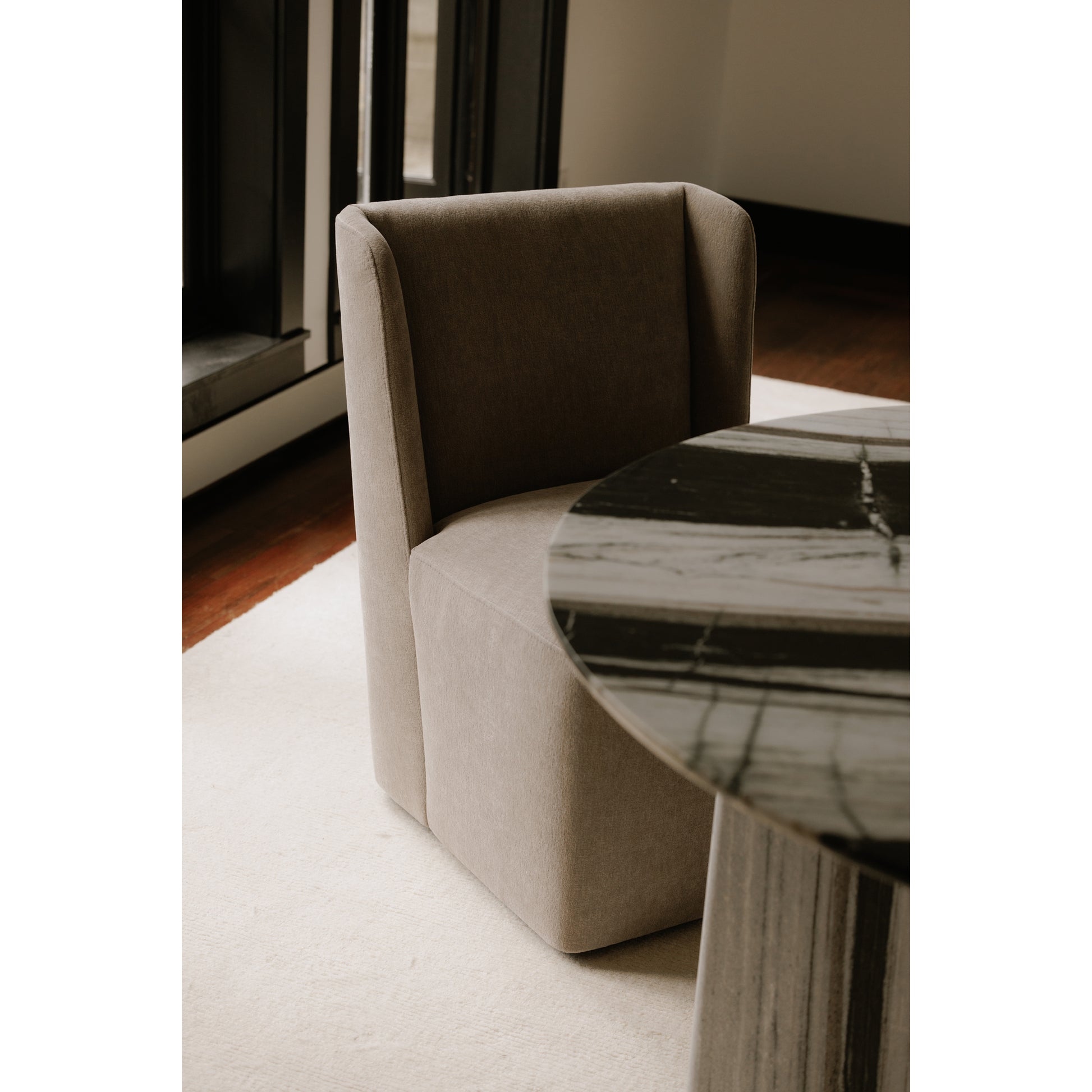 Cormac Rolling Dining Chair Warm Sand by Moe's Home Collection - view 6