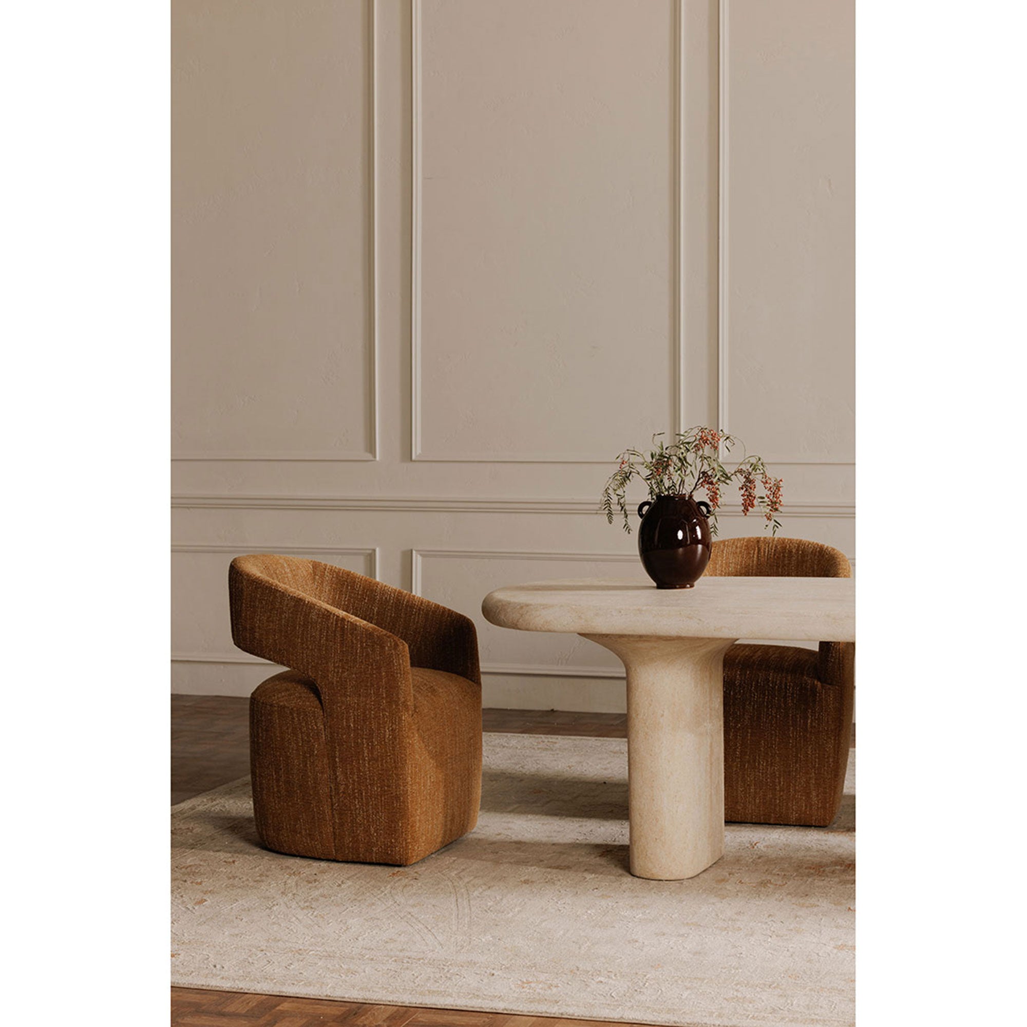 Barrow Rolling Dining Chair by Moe's Home Collection - view 3