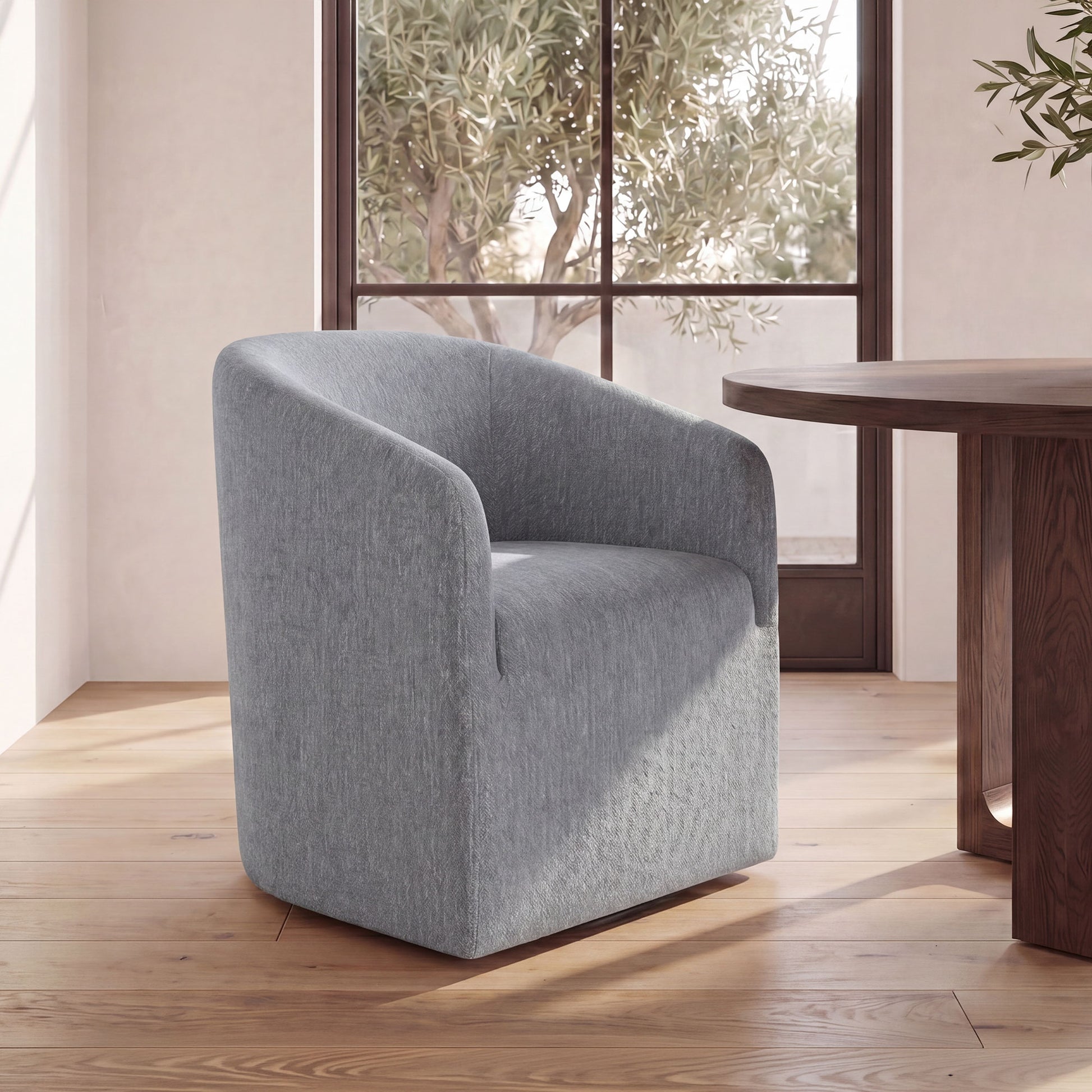 Sandy Rolling Dining Chair Grey by Moe's Home Collection - view 2
