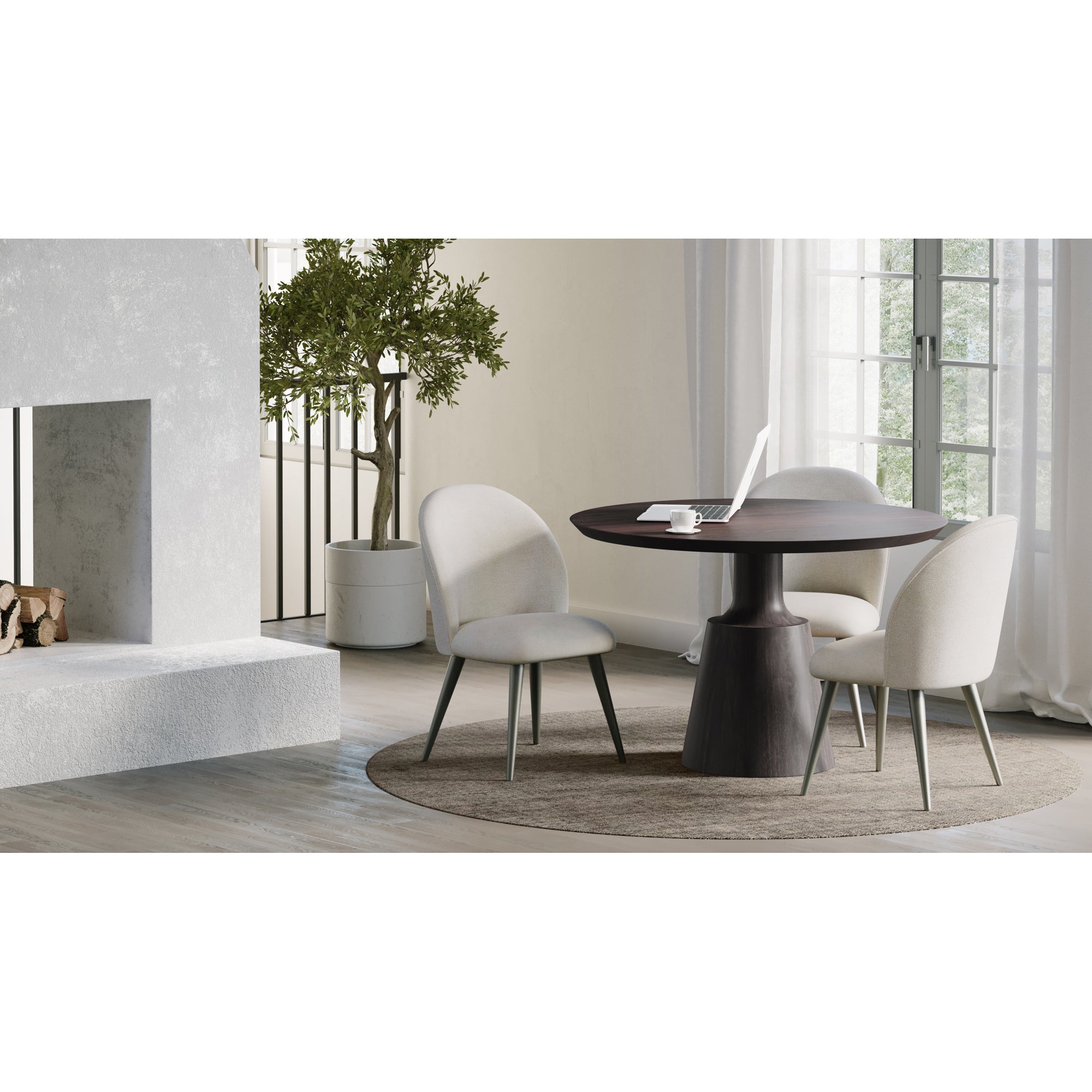 Myron Dining Table Dark Brown by Moe's Home Collection - view 7