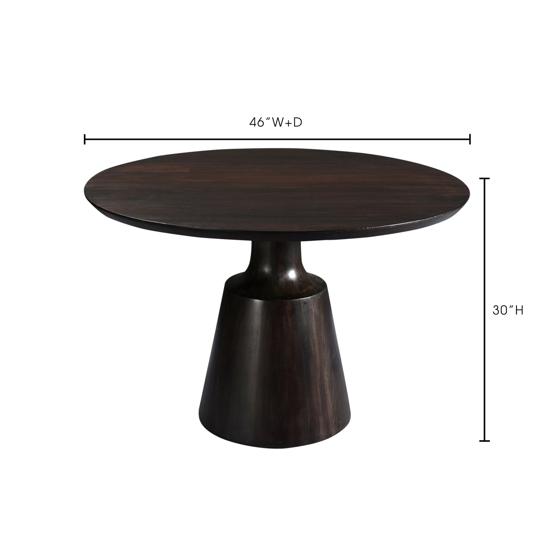 Myron Dining Table Dark Brown by Moe's Home Collection - view 8