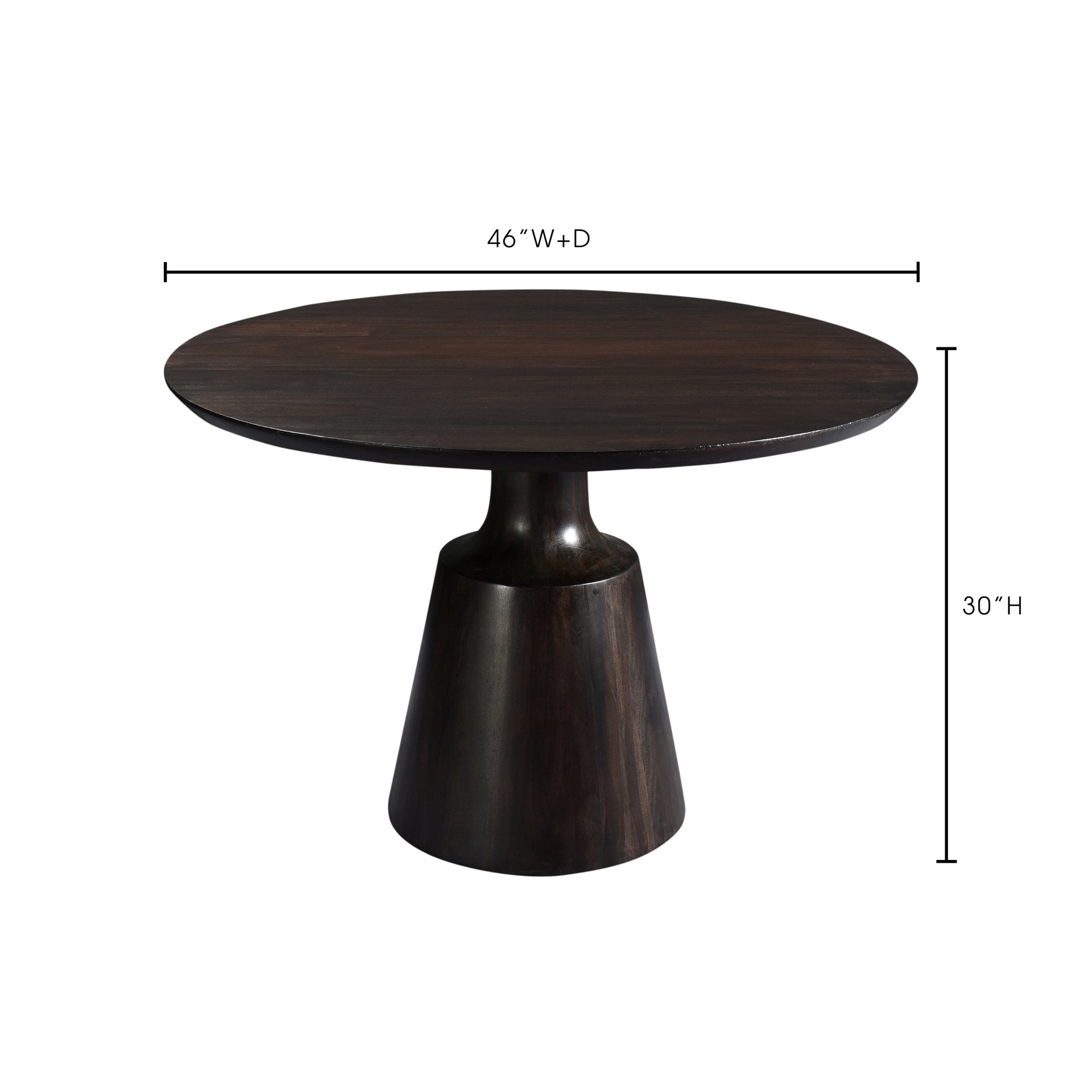 Myron Dining Table Dark Brown by Moe's Home Collection - view 8