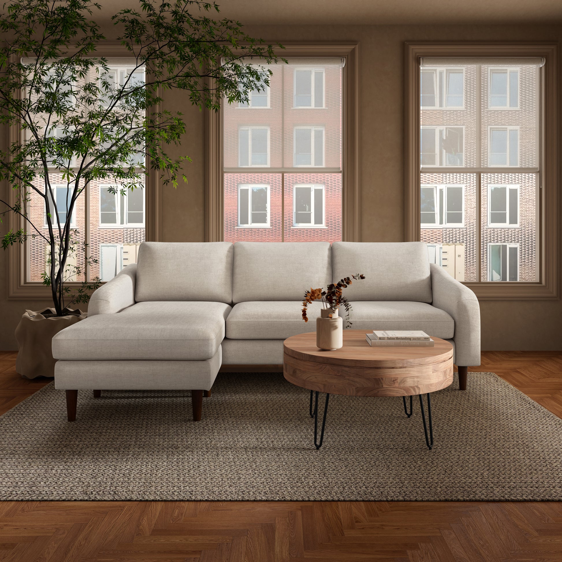 Privado Storage Coffee Table Natural by Moe's Home Collection - view 8