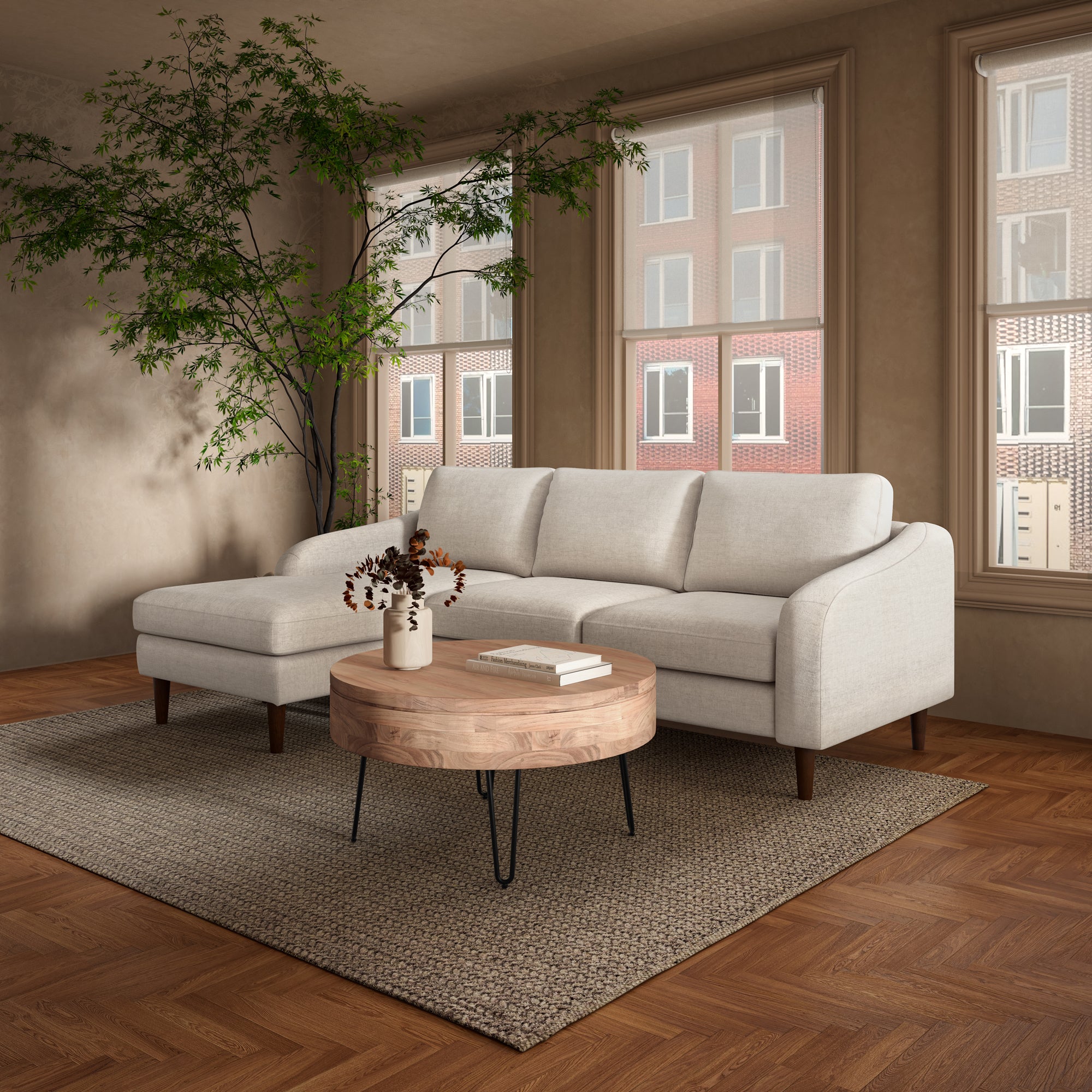 Privado Storage Coffee Table Natural by Moe's Home Collection - view 10