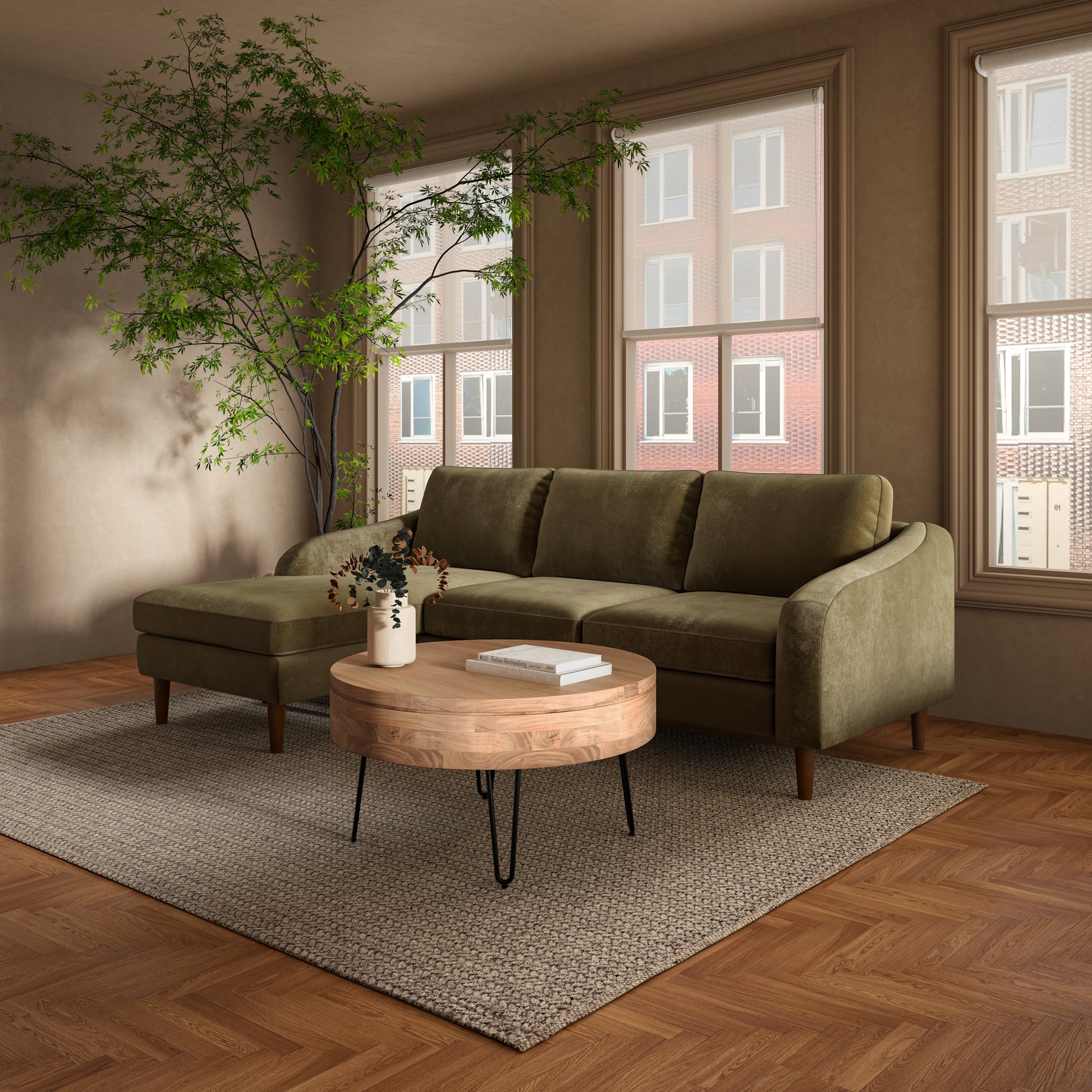 Privado Storage Coffee Table Natural by Moe's Home Collection - view 12