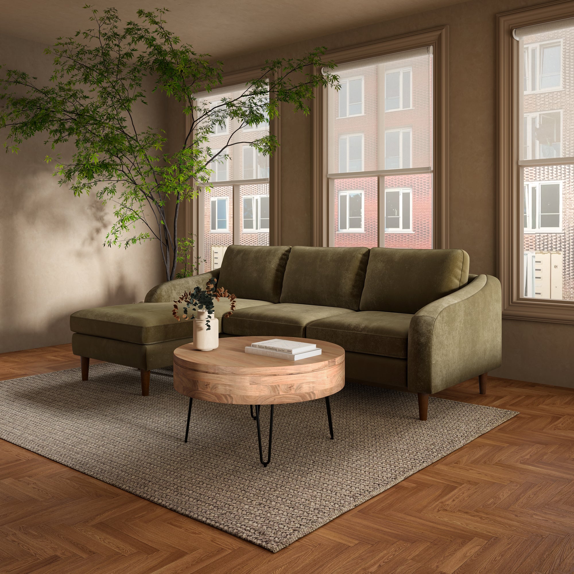 Privado Storage Coffee Table Natural by Moe's Home Collection - view 12
