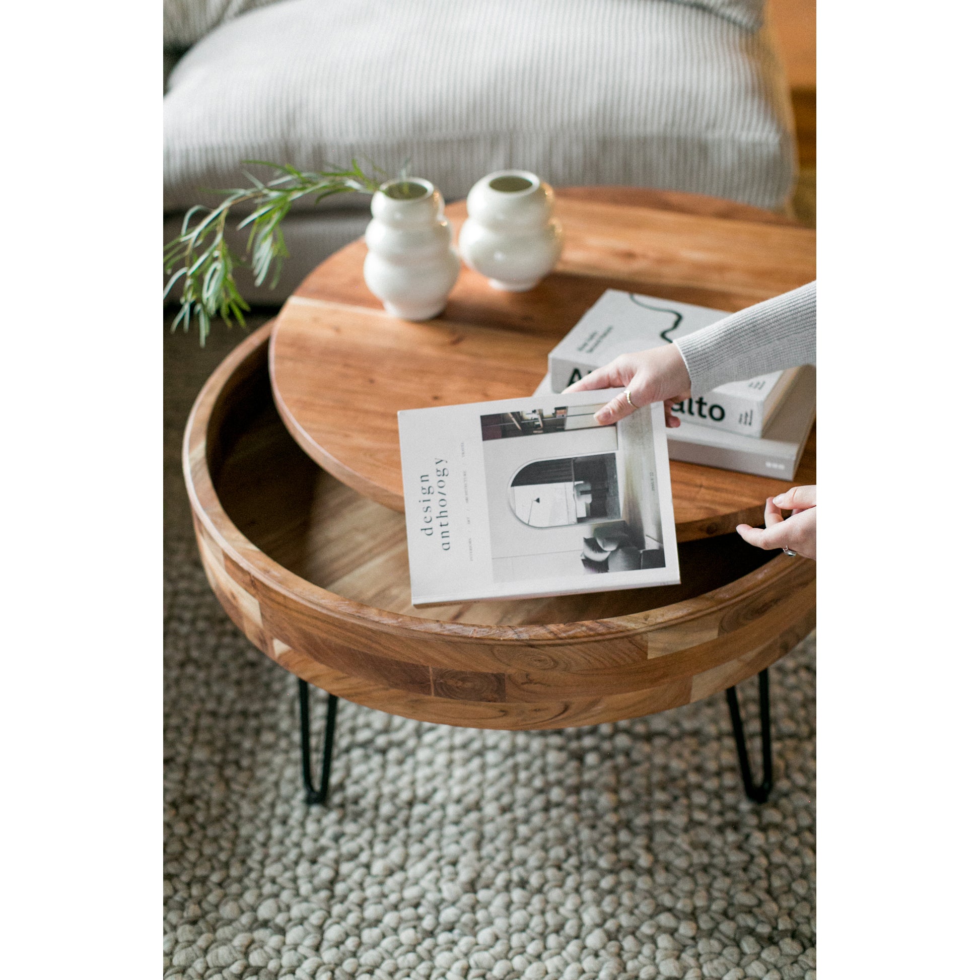 Privado Storage Coffee Table Natural by Moe's Home Collection - view 4