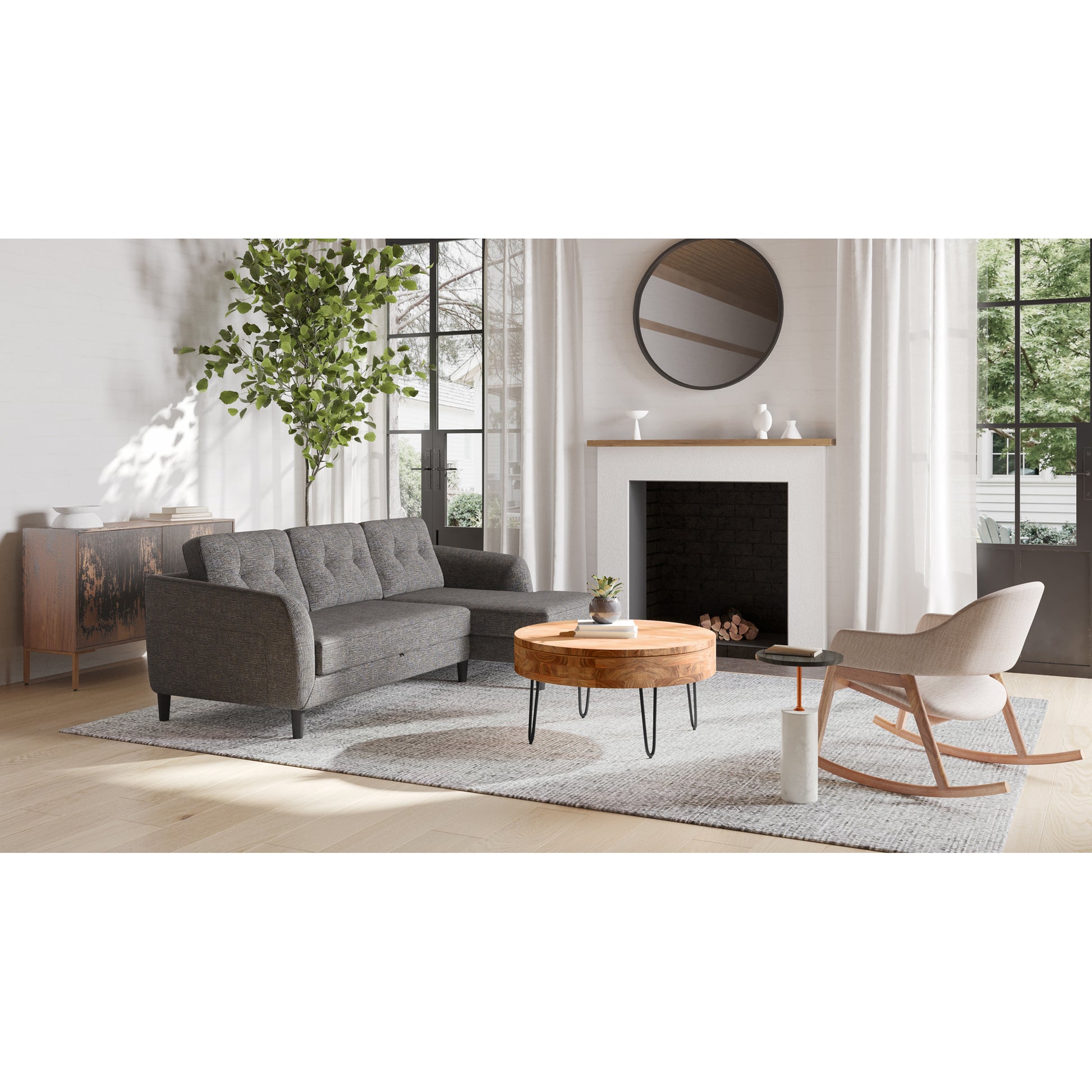 Privado Storage Coffee Table Natural by Moe's Home Collection - view 7