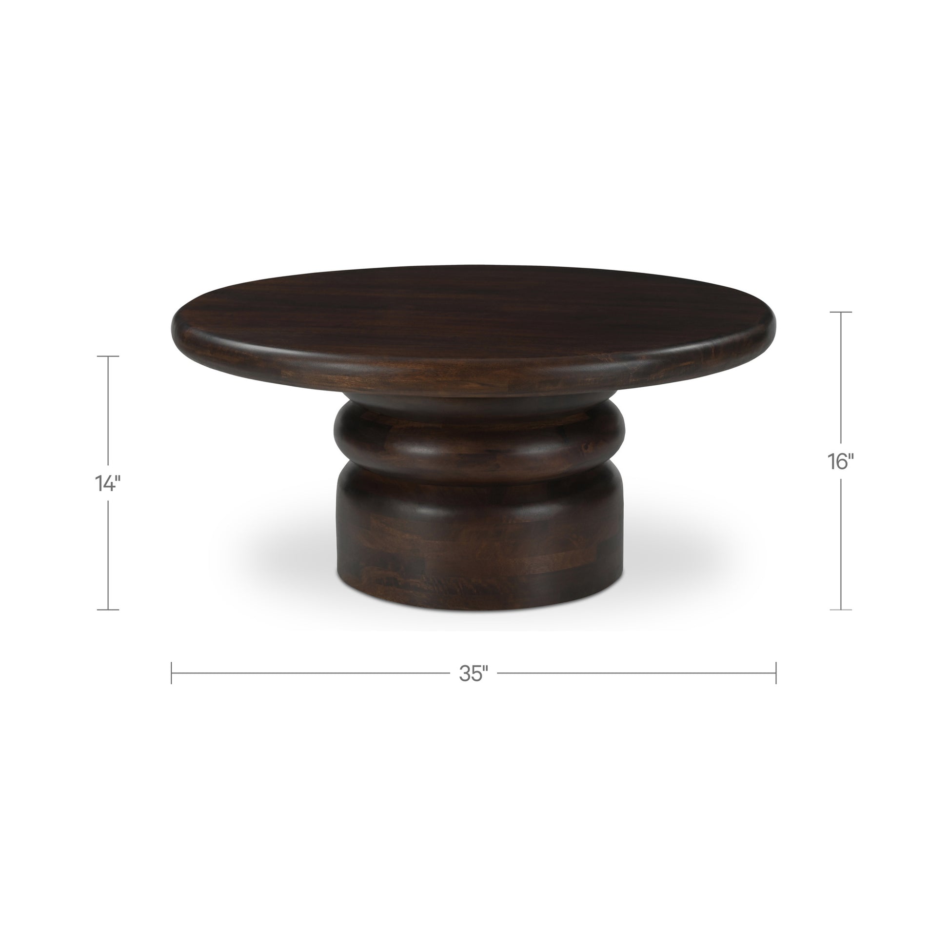 Maro Coffee Table Brown by Moe's Home Collection - view 5