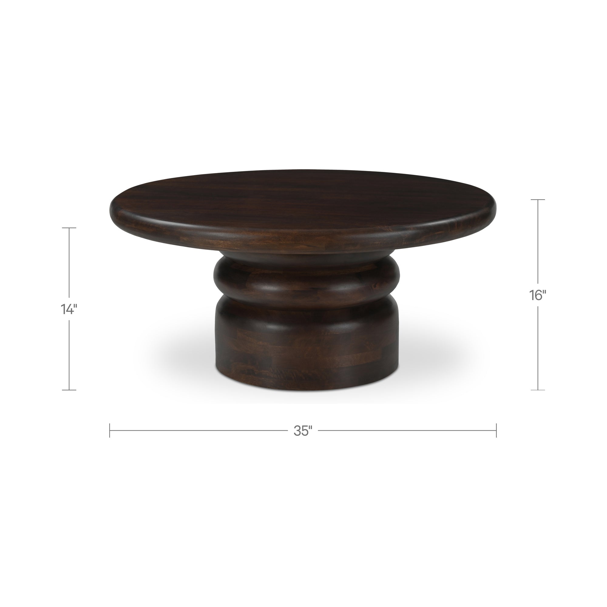 Maro Coffee Table Brown by Moe's Home Collection - view 5