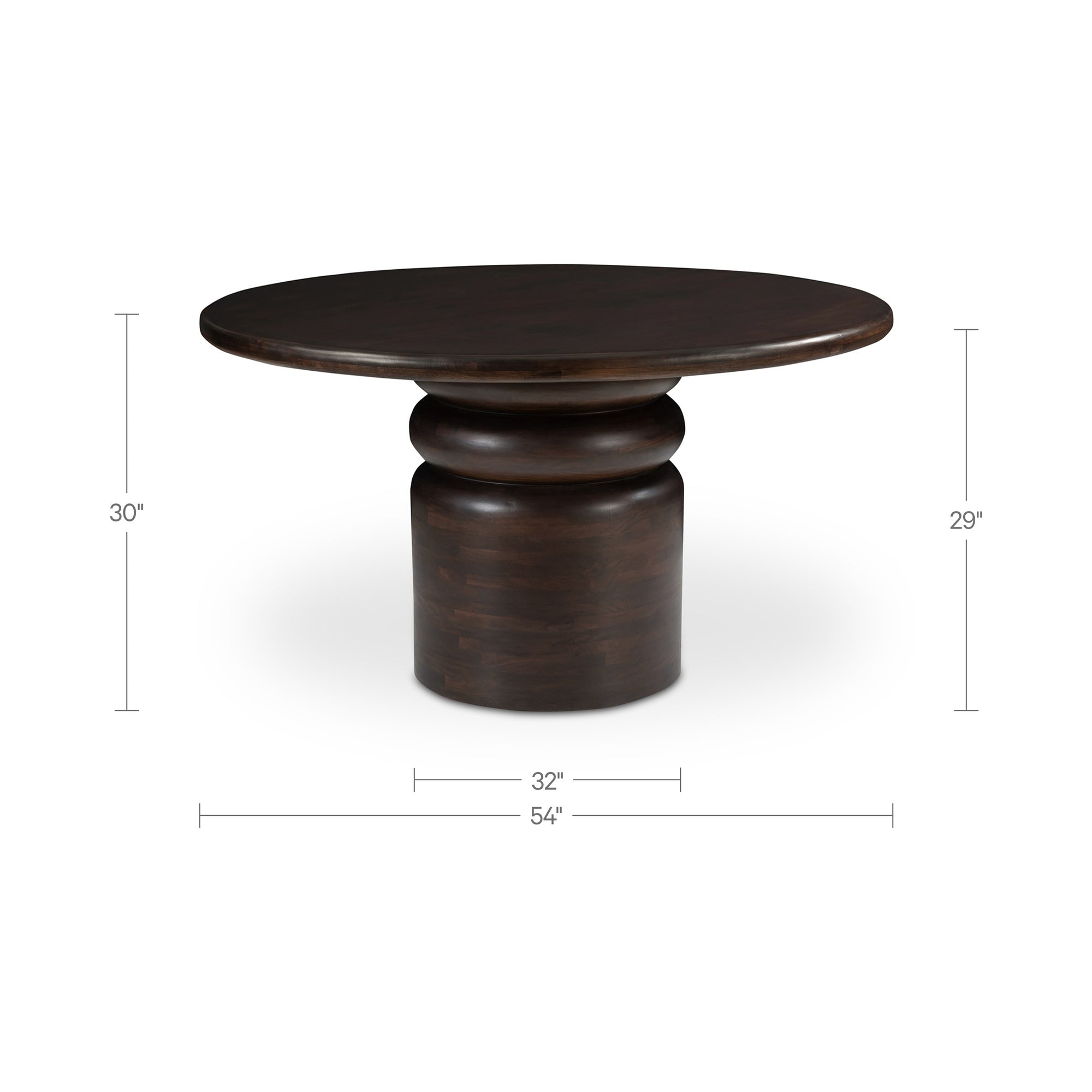 Maro Dining Table Brown by Moe's Home Collection - view 3