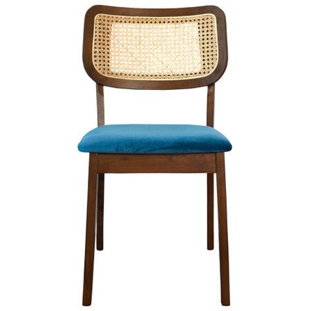 Kaden Navy Blue Velvet Dining Chair (Set Of 2) - 18.3"