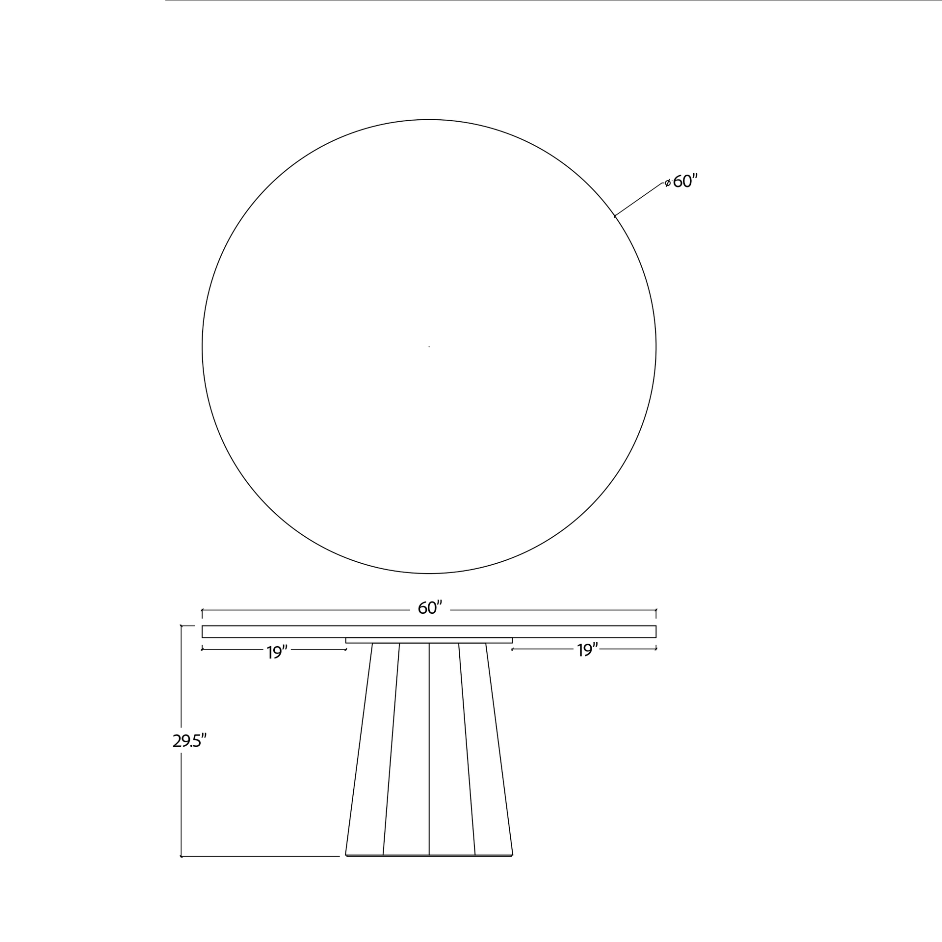 Kaia Charcoal Round Dining Table by Urbia
