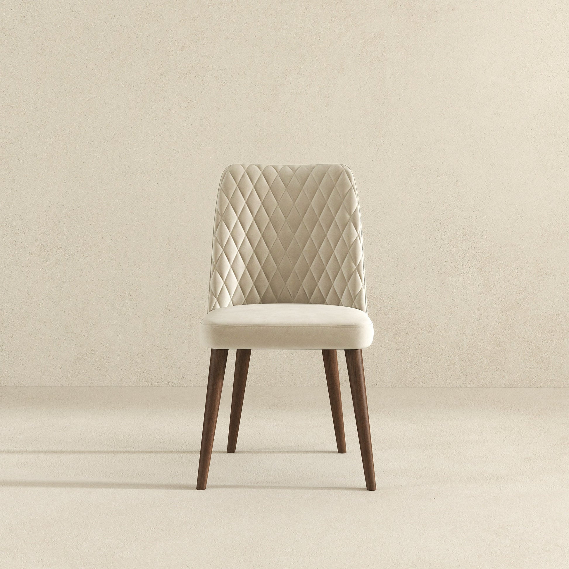 Katie Beige Velvet Dining Chair