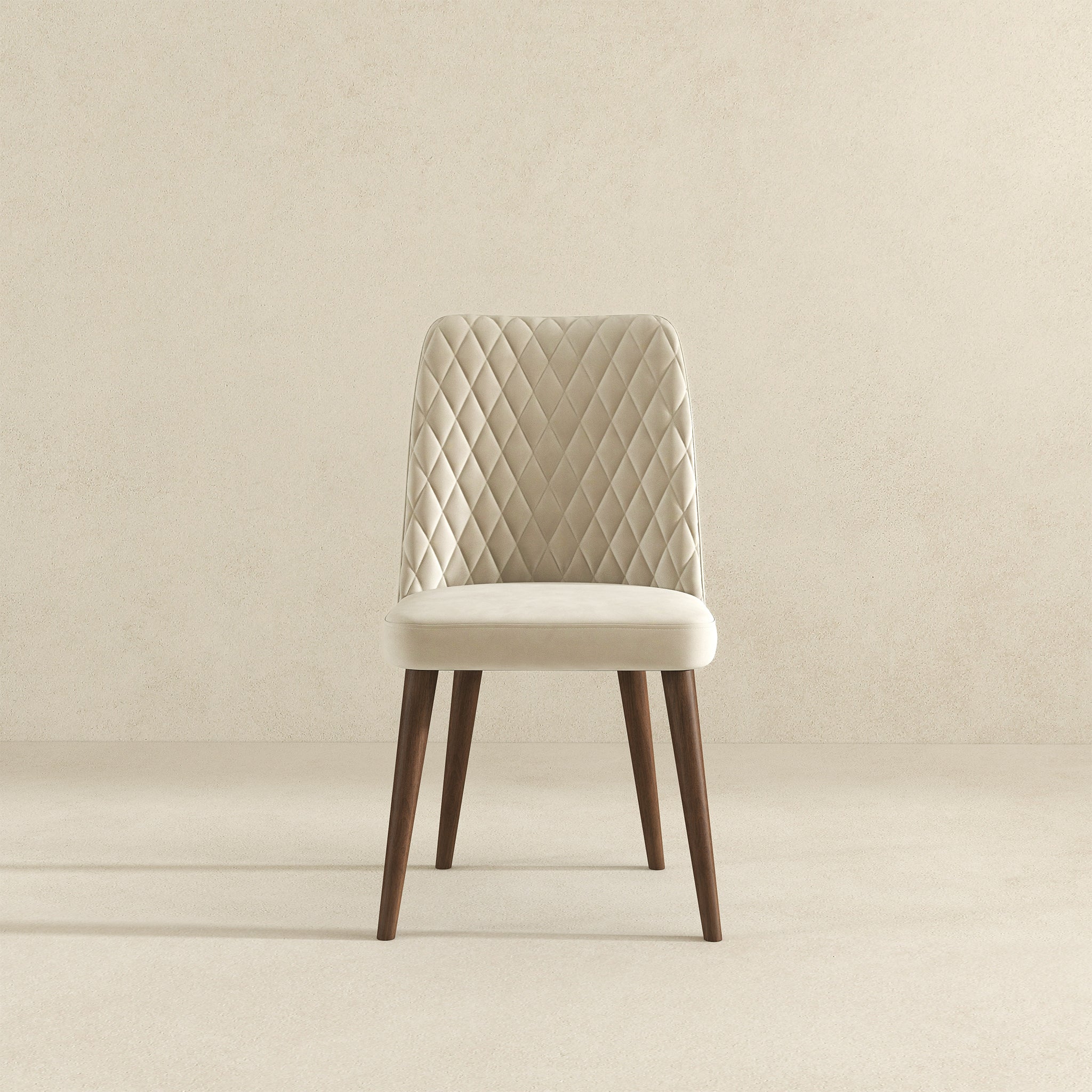 Katie Beige Velvet Dining Chair