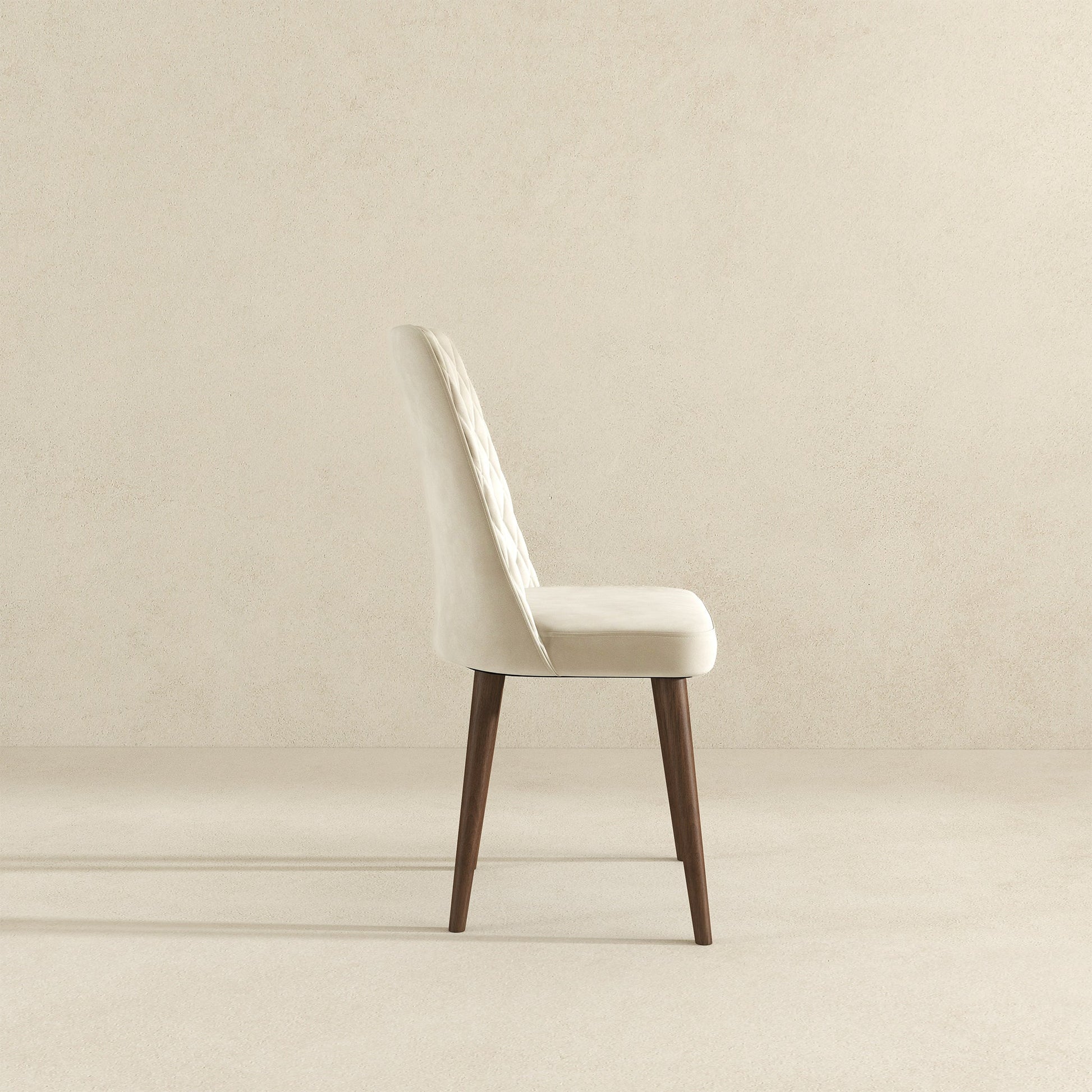 Katie Beige Velvet Dining Chair