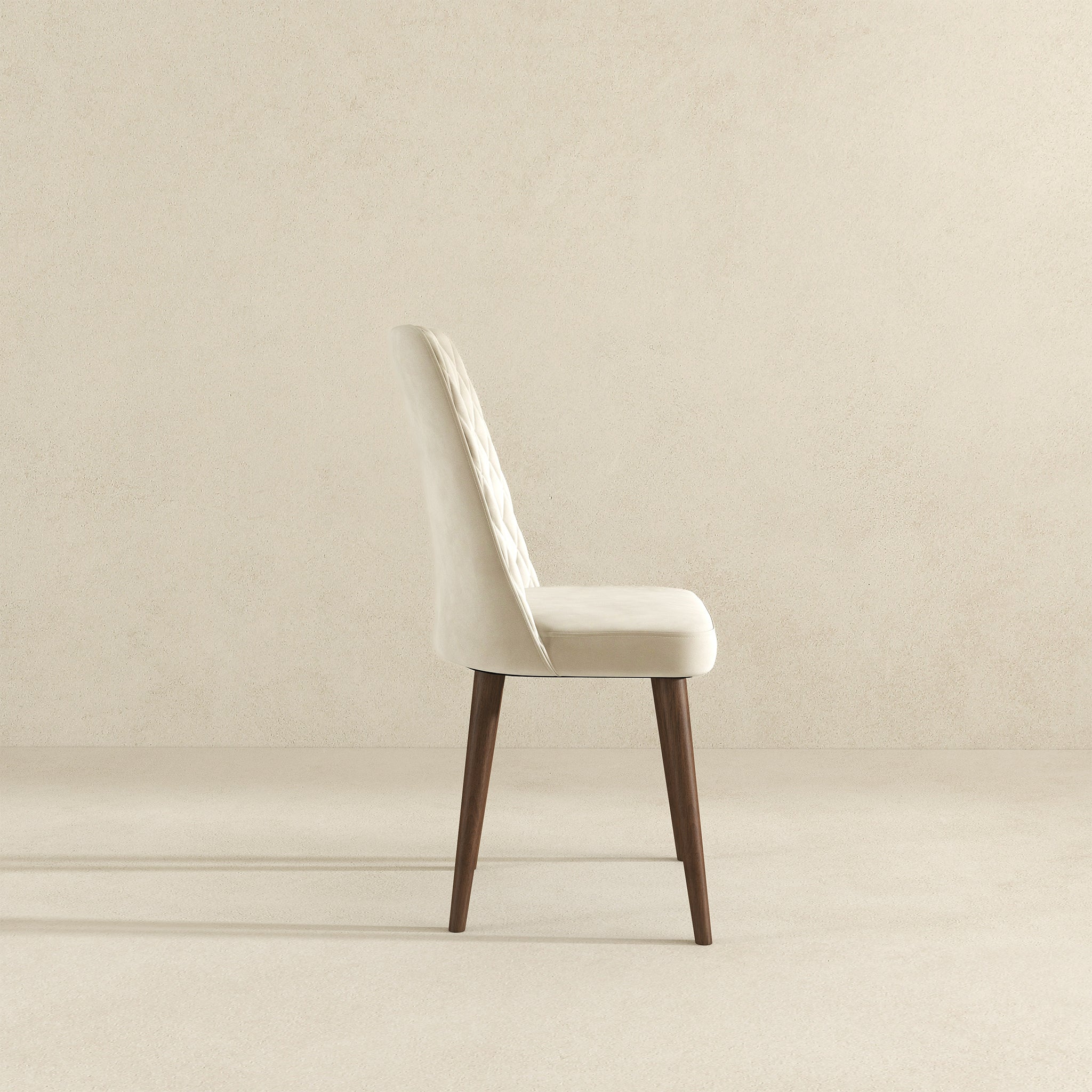 Katie Beige Velvet Dining Chair