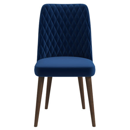 Katie  Navy Blue Velvet Dining Chair (Set Of 2) - 18"