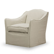 Keith Slipcovered Swivel Glider in Milar Natural