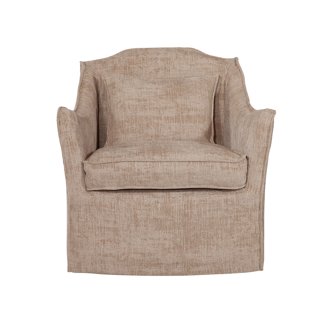 Keith Slipcovered Swivel in Churchill Driftwood