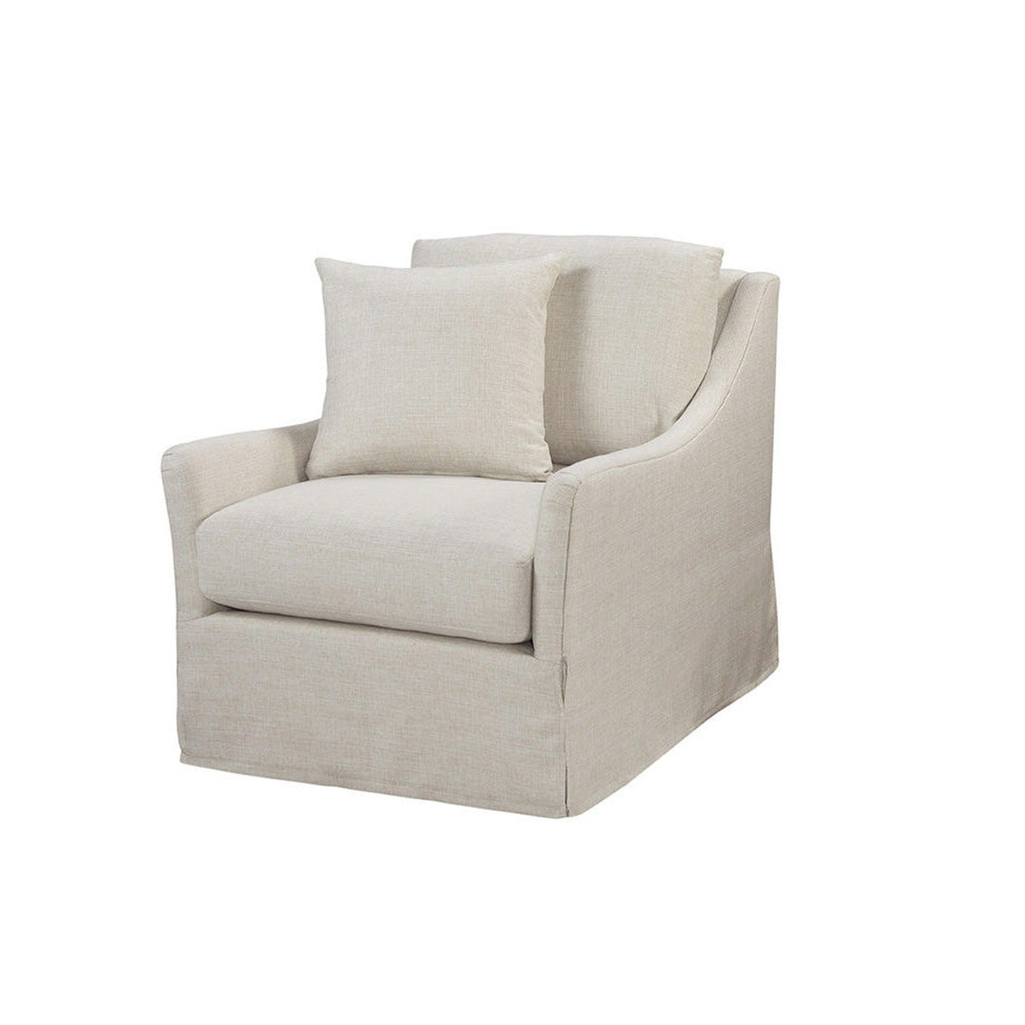 Kimpton Swivel Chair in Turbo Sand (Performance Fabric)