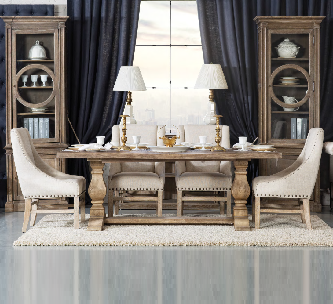 Kingdom rectangular trestle Dining tables