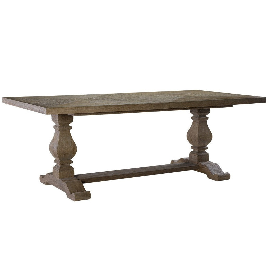 Kingdom Oak Wood Trestle Dining Table for 12