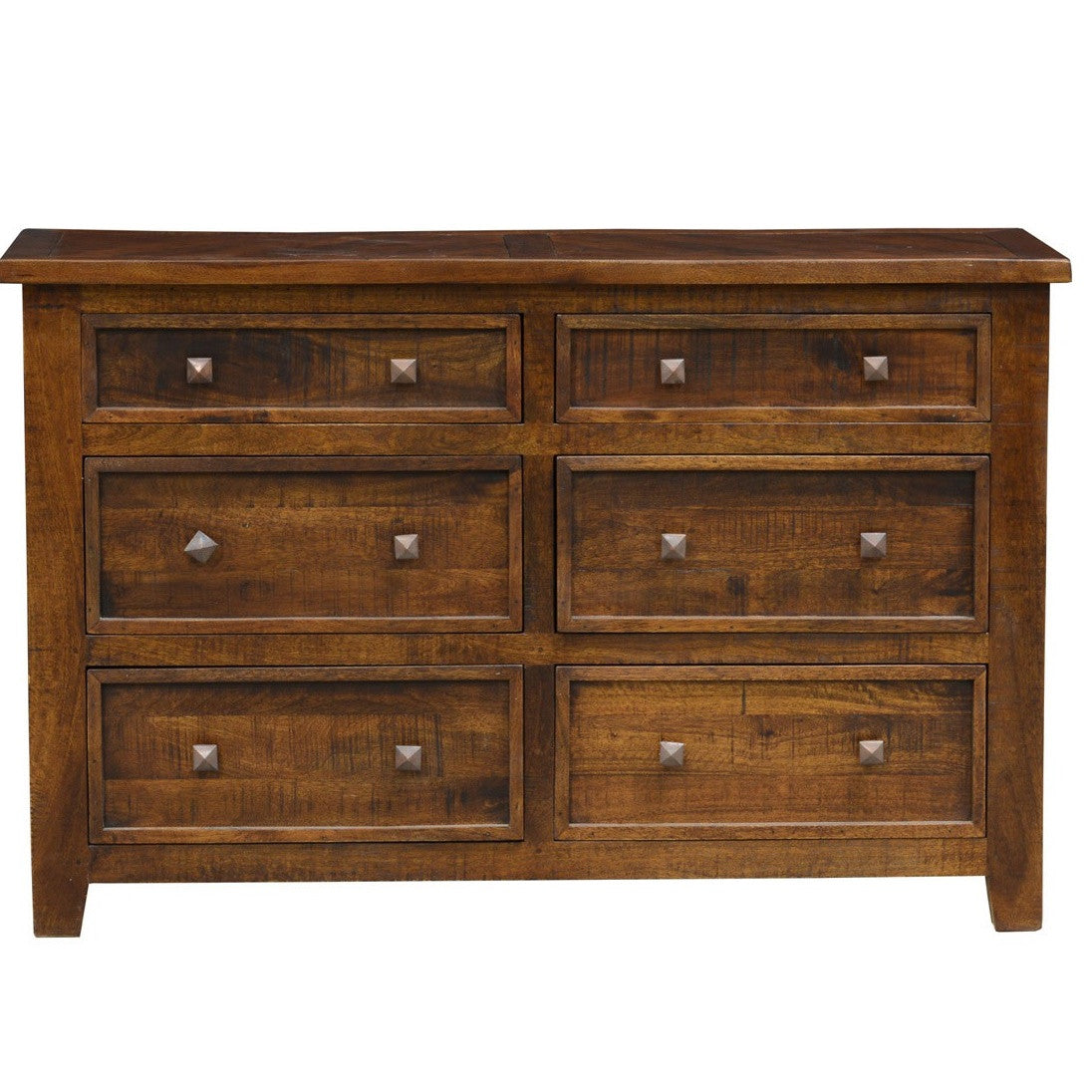 Kosas Solid Dark Wood 6 Drawer Dressers
