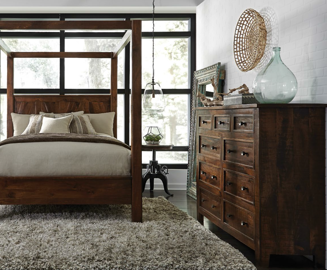 Kosas Solid Dark Wood bedroom 6 Drawer Dresser