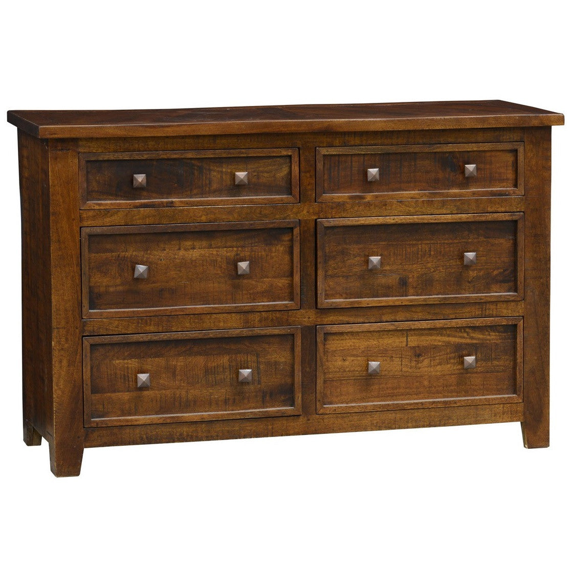 Kosas Solid Dark Wood 6 Drawer Dresser