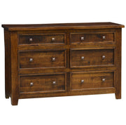 Kosas Solid Dark Wood 6 Drawer Dresser