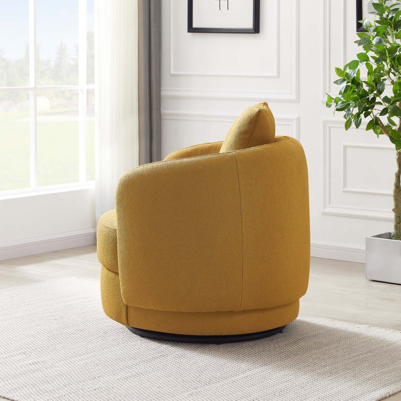 Dylan Boucle Lounge Chair - Yellow