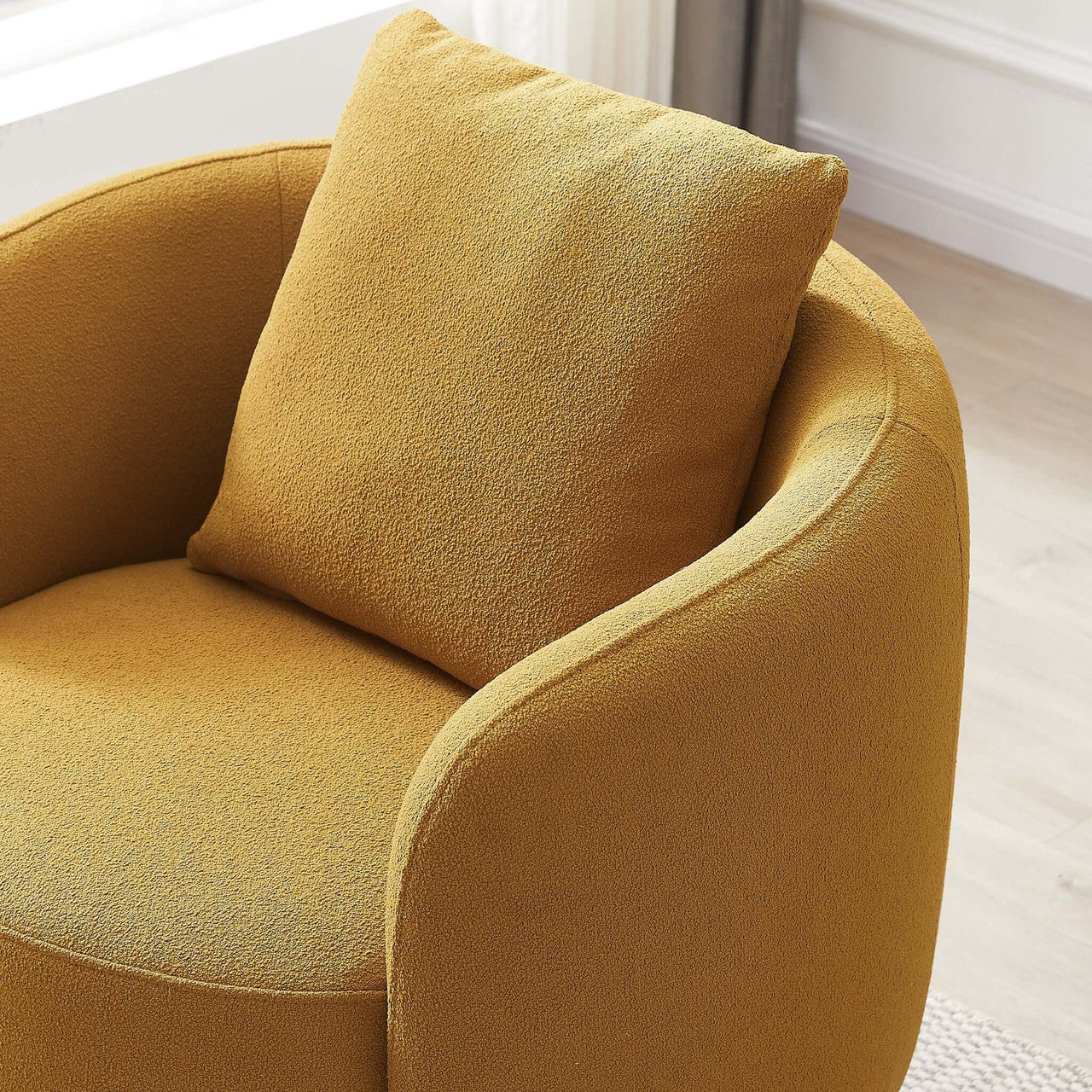Dylan Boucle Lounge Chair - Yellow