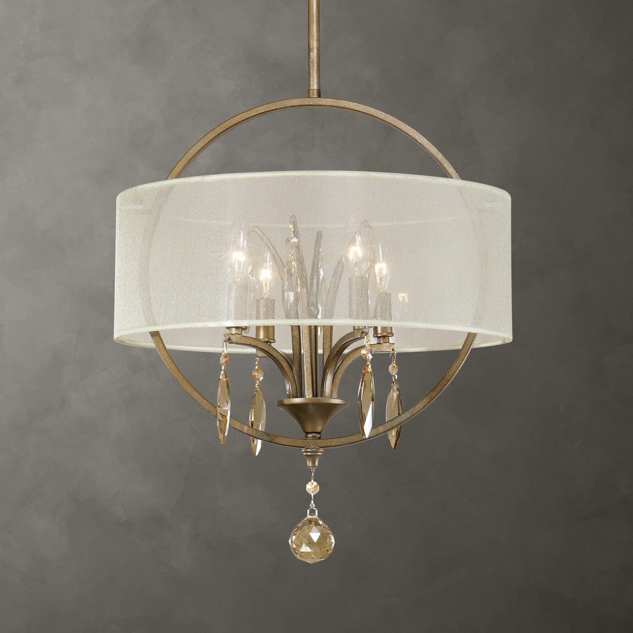 Uttermost Alenya 4 Light Fabric Drum Pendant