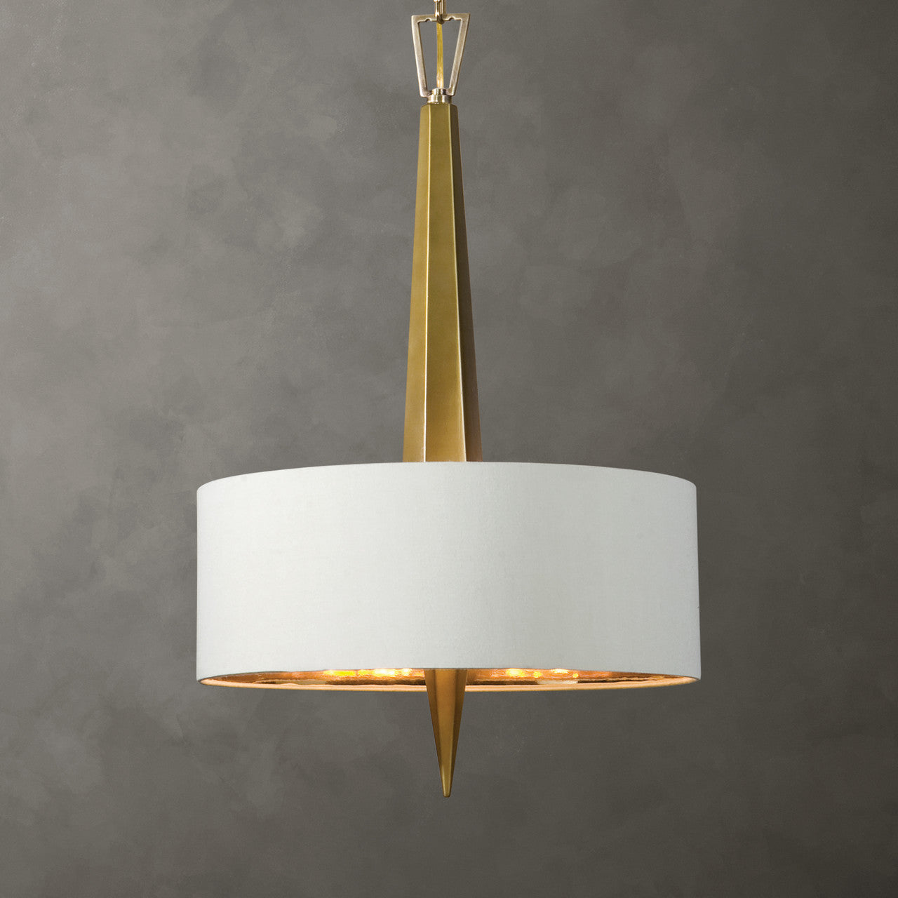 Uttermost Obeliska 3 Light Gold Chandelier