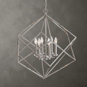Uttermost Euclid 6 Light Nickel Cube Pendant