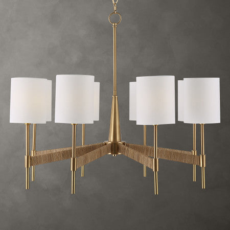 Lautoka Rattan 8 Light Chandelier