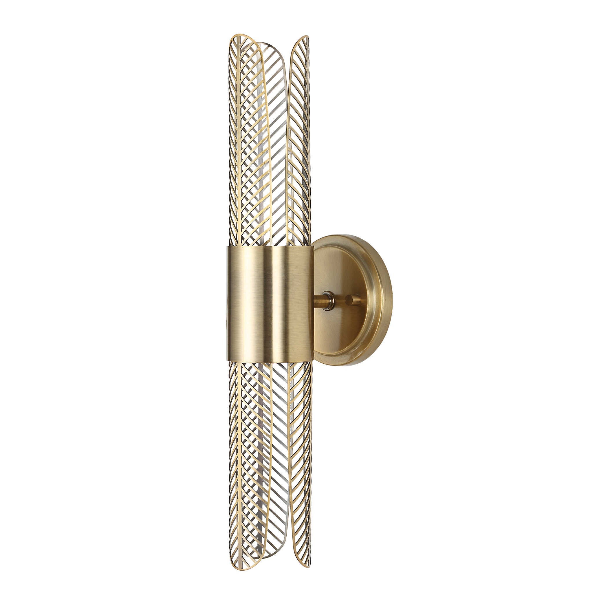 Uttermost Cret 2 Light LED Brass Sconce